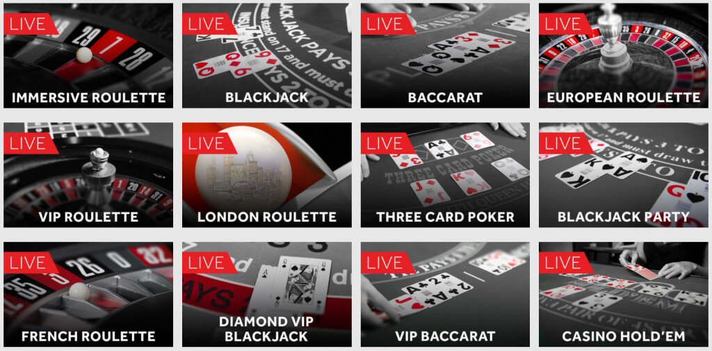 Best Live Casino Bonuses